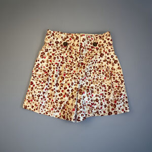 Ann Taylor Ruffle Hem High Rise Spotted Womens Shorts Size 0